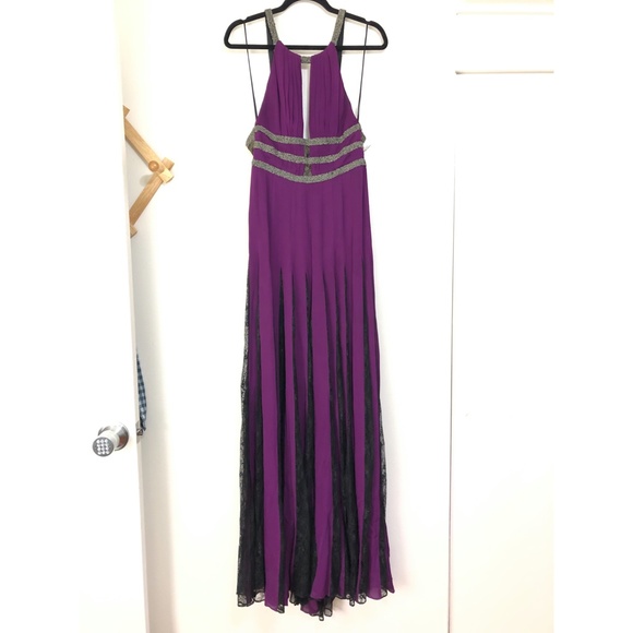 Badgley Mischka Couture Silk Halter Gown - Picture 6 of 9